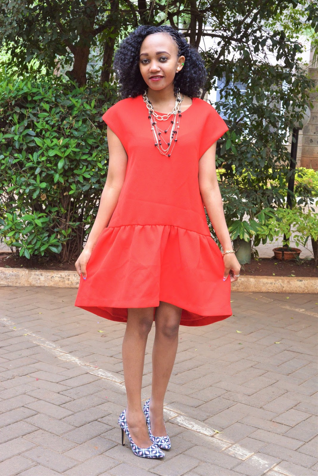THE RED RUFFLE DRESS