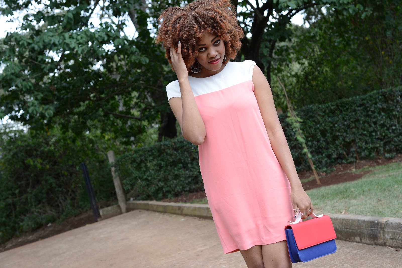 Sunkissed: Colour blocked dress & Strappy Heels